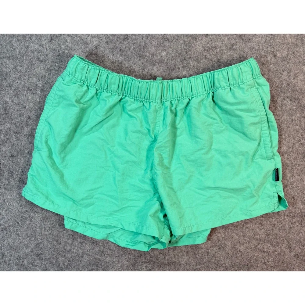 Patagonia Baggies Shorts Womens Large Mint Green Nylon Outdoor Activewear 2.5in